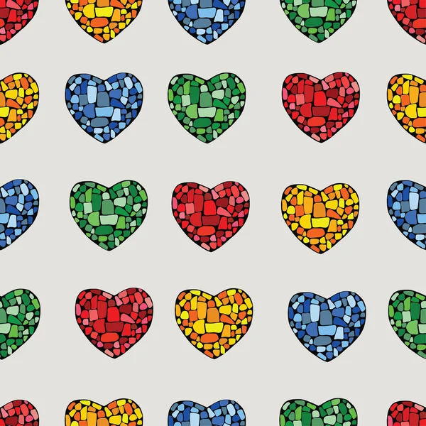 Corazón de mosaico — Vector de stock