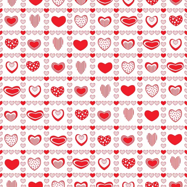 Many different hearts — Stock Vector