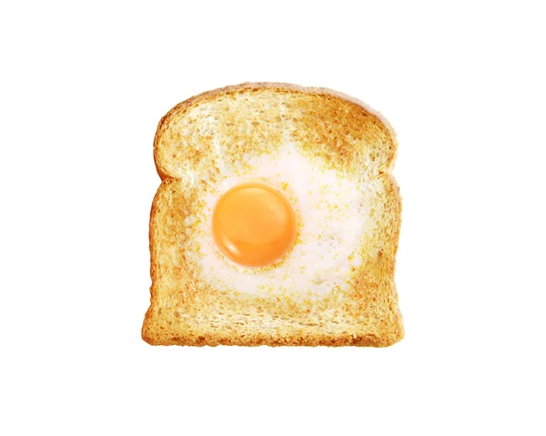 Смажене яйце з тостами — стокове фото