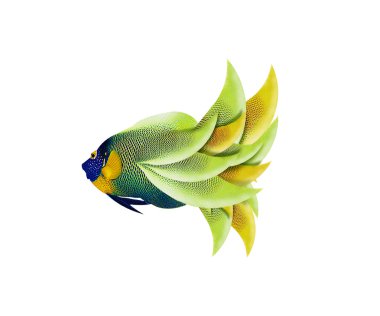 colorful angelfish clipart