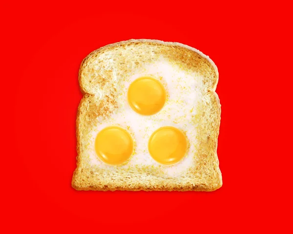 Fried egg with toast — Stock Photo, Image