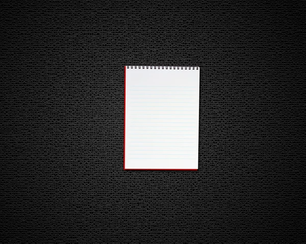 Notebook aperto in bianco — Foto Stock