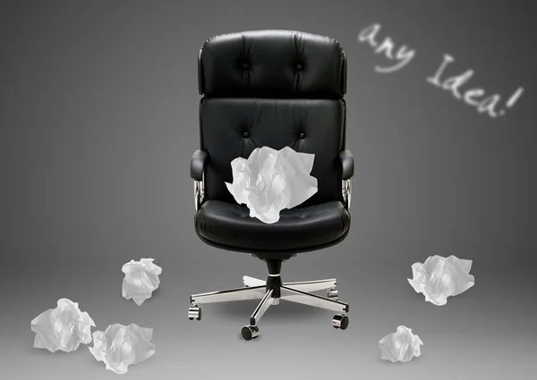 Black armchair — Stock Photo, Image