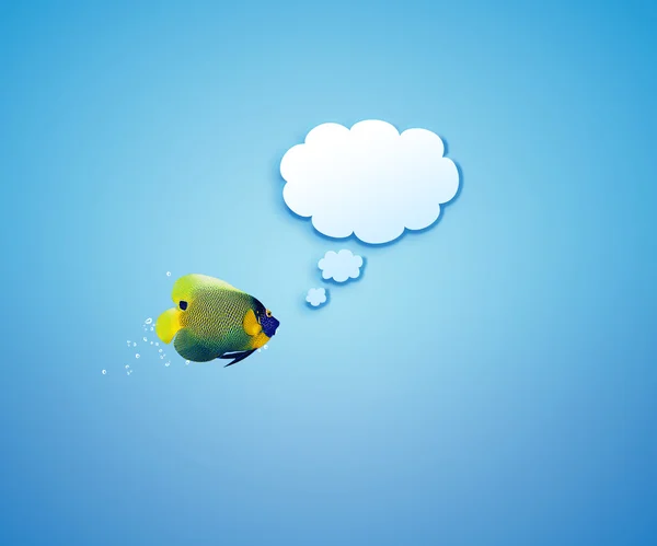 Angelfish met spraak bubbels. — Stockfoto
