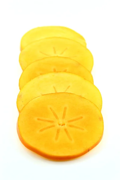 Persimmon owoc plastry — Zdjęcie stockowe