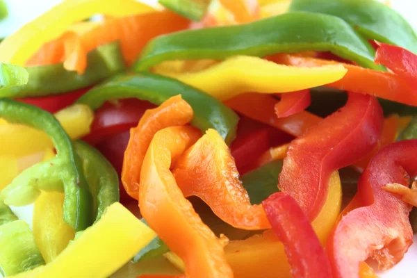 Plátky barevné sladké papriky — Stock fotografie