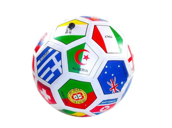 Fotbalový míč s příznaky — Stock fotografie