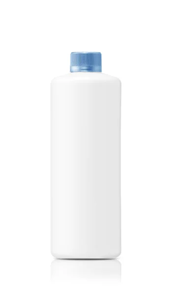 Білі пластикові пляшки — стокове фото