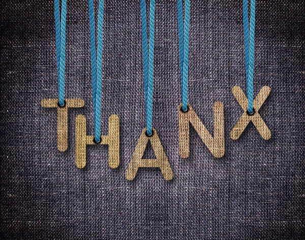 Letters hanging strings — Stock Photo, Image