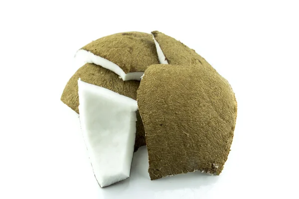Partes frescas de coco — Fotografia de Stock