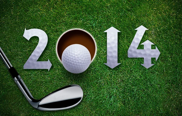 Feliz año nuevo Golf — Foto de Stock