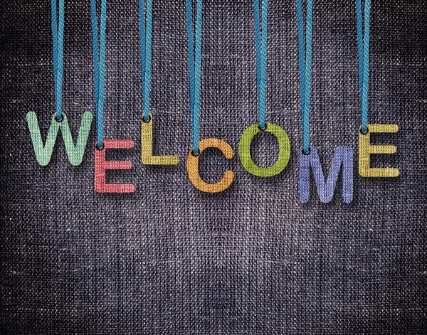 Letters hanging strings — Stock Photo, Image