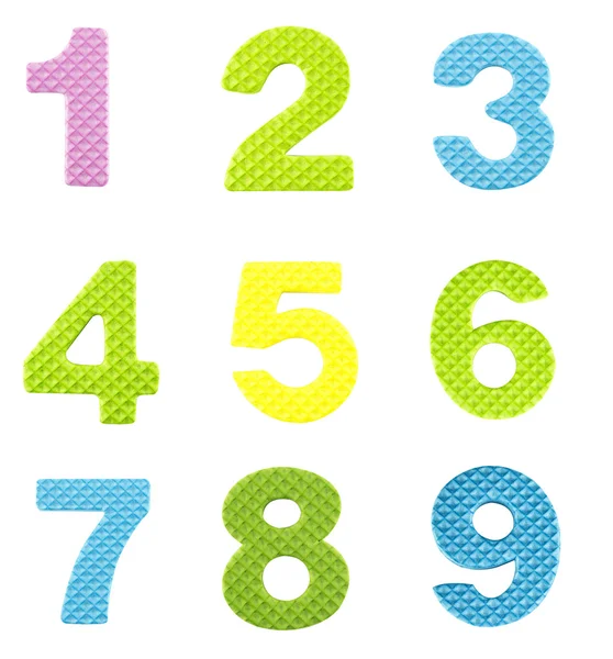 Numbers from one to nine — Stock Photo, Image