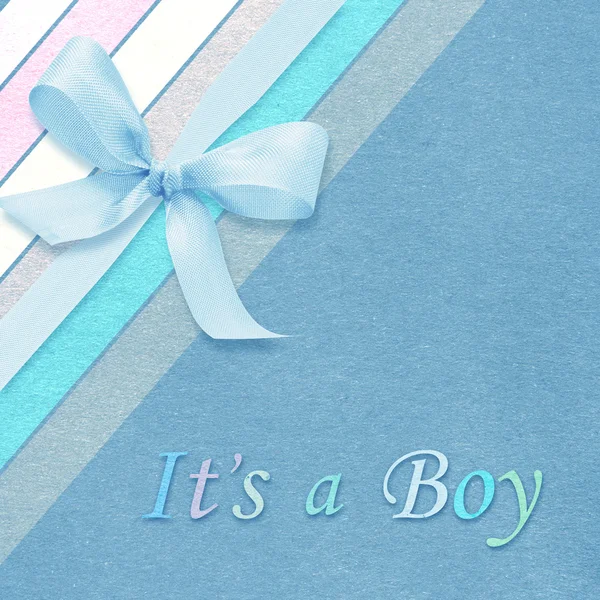 Baby boy arrival card — Stock Photo, Image