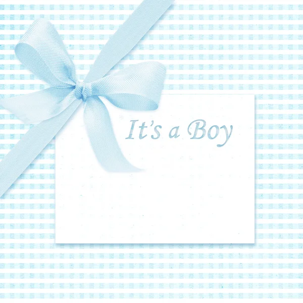 Baby boy érkezés kártya — Stock Fotó