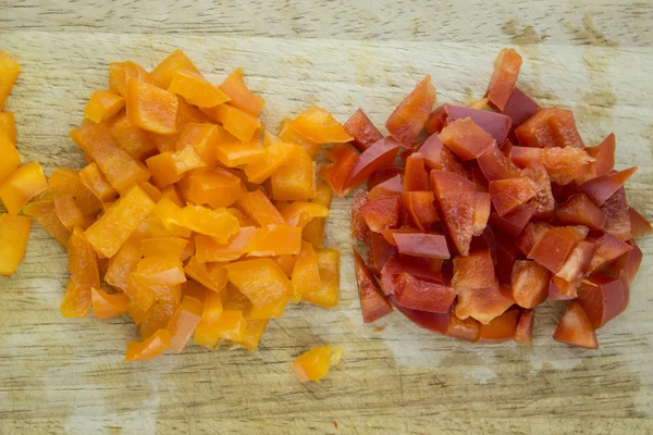 Tranches de poivron doux coloré — Photo