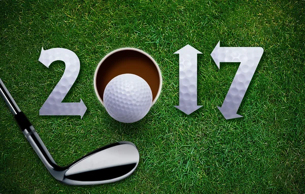 Happy New Golf year — Stock Photo, Image