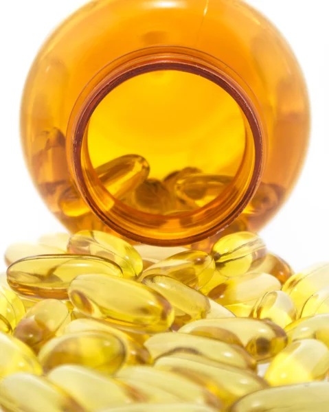 Olio di fegato di merluzzo bianco omega 3 — Foto Stock