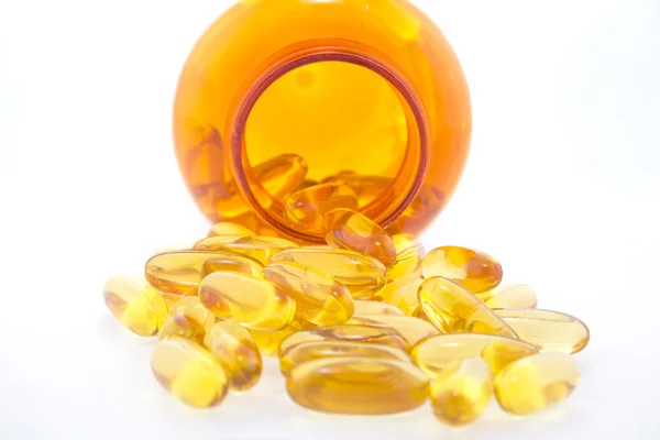 Olej z wątroby dorsza omega 3 — Zdjęcie stockowe