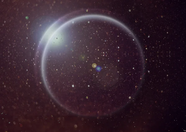 Fantasie deep space nevel met een planeet en sterren — Stockfoto