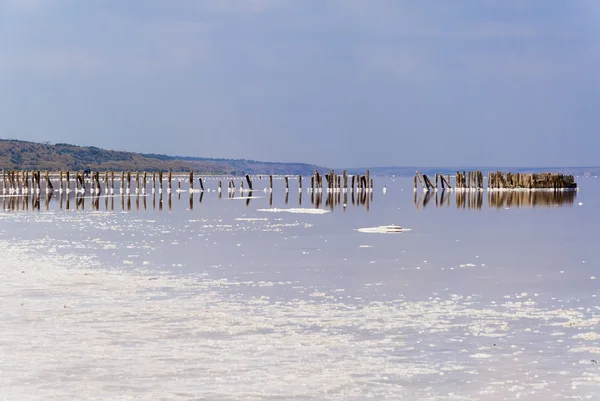 Salzstrand von Kujalnik — Stockfoto