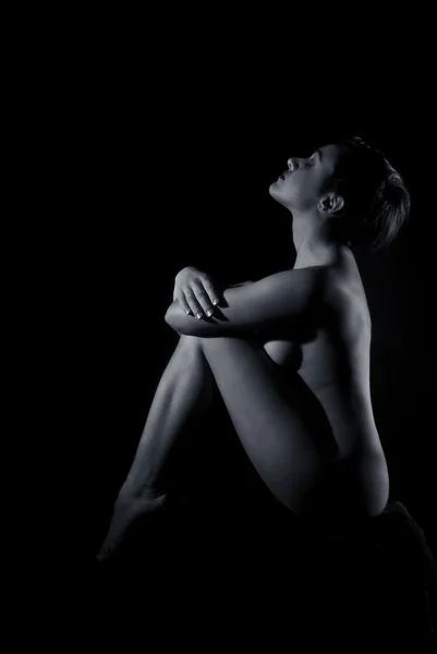 siyah-beyaz çıplak kadın sit