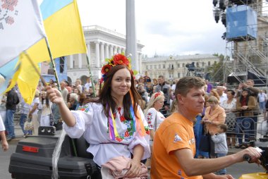 Kiev, Ukrayna - 24 Ağustos 2013 - indipendence gün