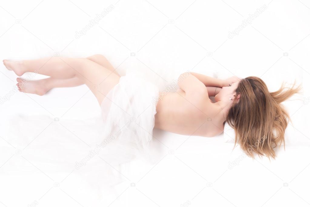 Naked woman sleeping
