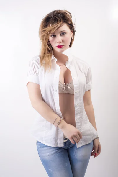 seksi sarışın Jeans