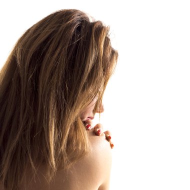 kadın portre yan görünüm