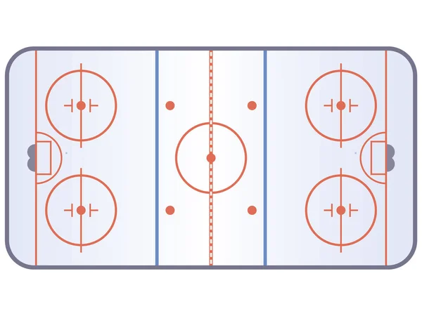 Хокейний Каток Ізольований Білому Тлі — стоковий вектор