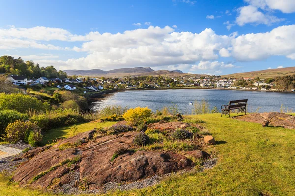 Town at the lake side — Stock Photo, Image