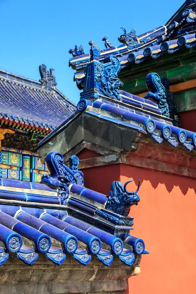 Daken van de verboden stad in Peking — Stockfoto