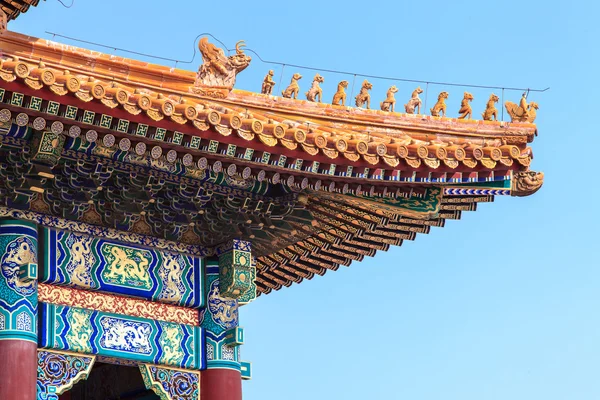 Daken van de verboden stad in Peking — Stockfoto