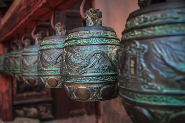 Antik tapınak çan closeup içinde