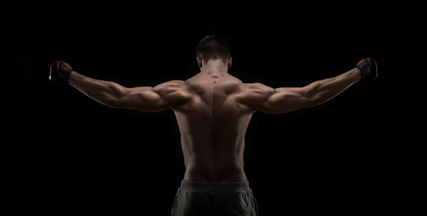 Muscoloso uomo nudo dalla schiena — Foto Stock