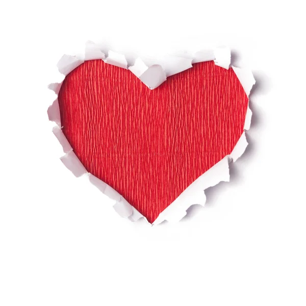 Stylized valentine paper heart — Stock Photo, Image