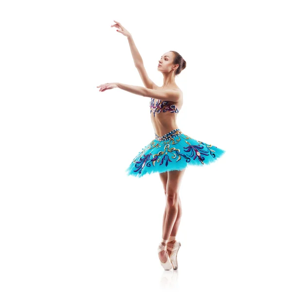 Gyönyörű balett táncos elszigetelt — Stock Fotó