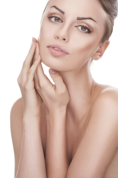 Mujer de belleza con maquillaje elegante — Foto de Stock