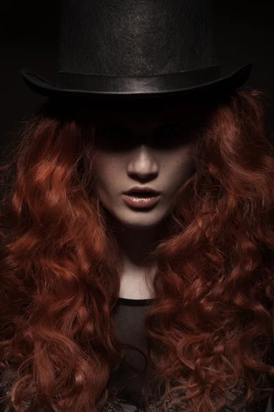 Young beauty woman wearing hat — Stock Photo, Image