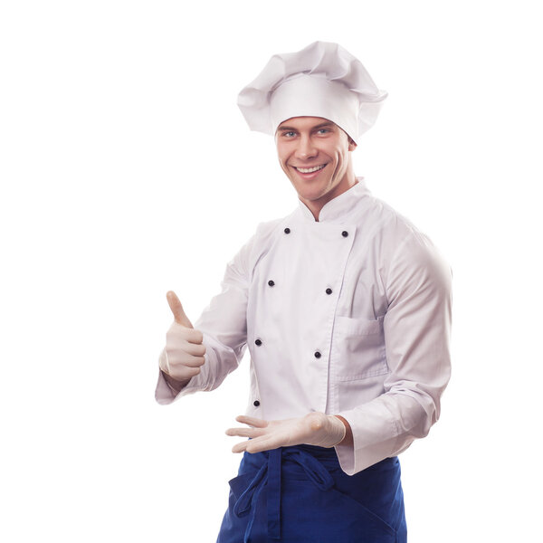 Chef standing with thumbs up