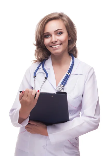 Sorridente donna medico — Foto Stock