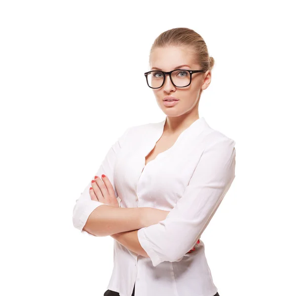 Business woman isolated over white background Stock Photo