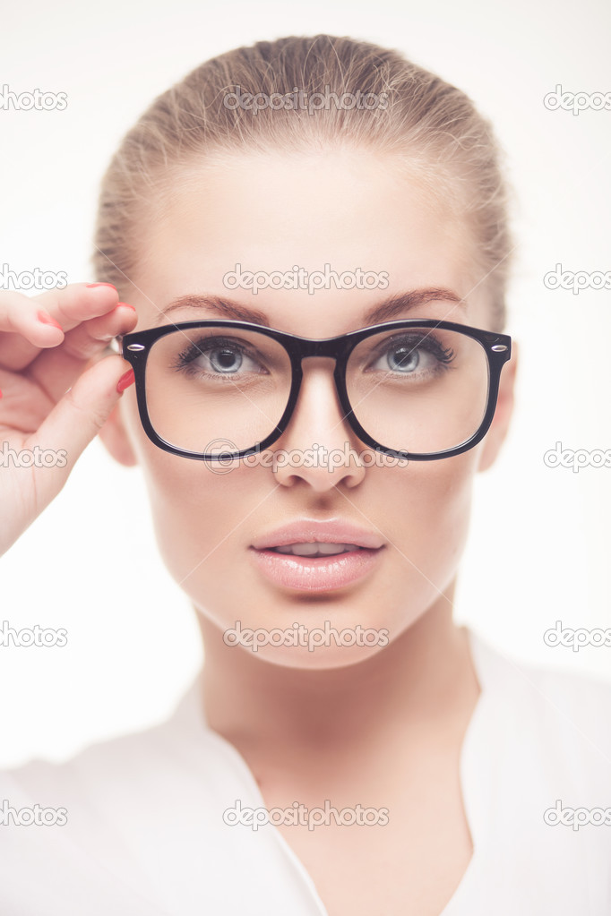 Portrait of business woman in glasses