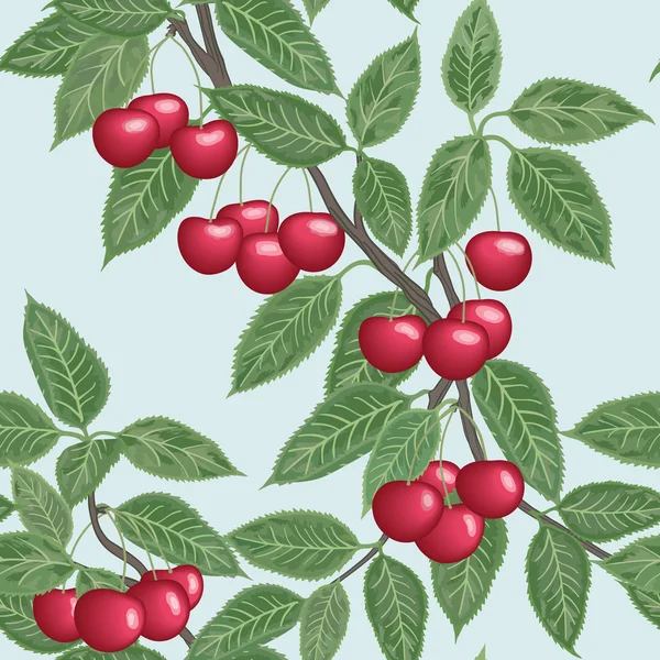 Seamless background with cherries — Stock Photo, Image