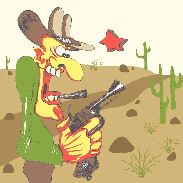 Westlicher Sheriff in westlicher Landschaft — Stockfoto