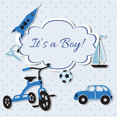  card with boy toys