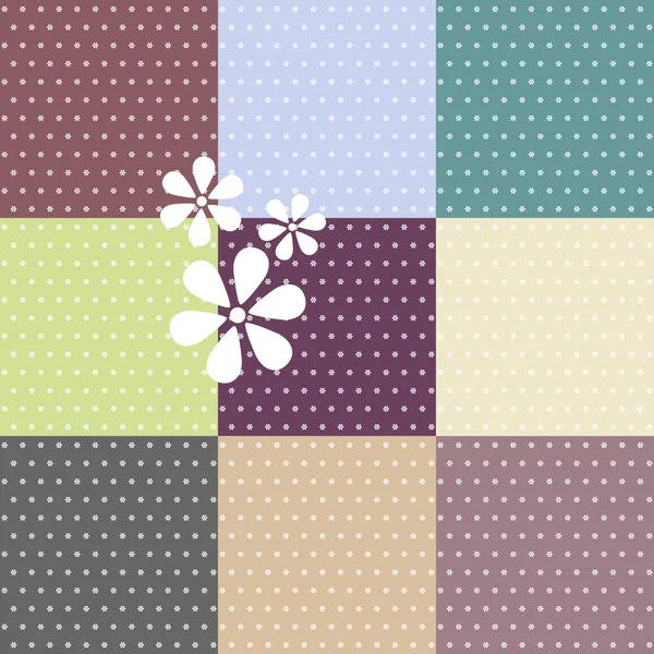 Seamless polka dotted patterns — Stock Photo, Image