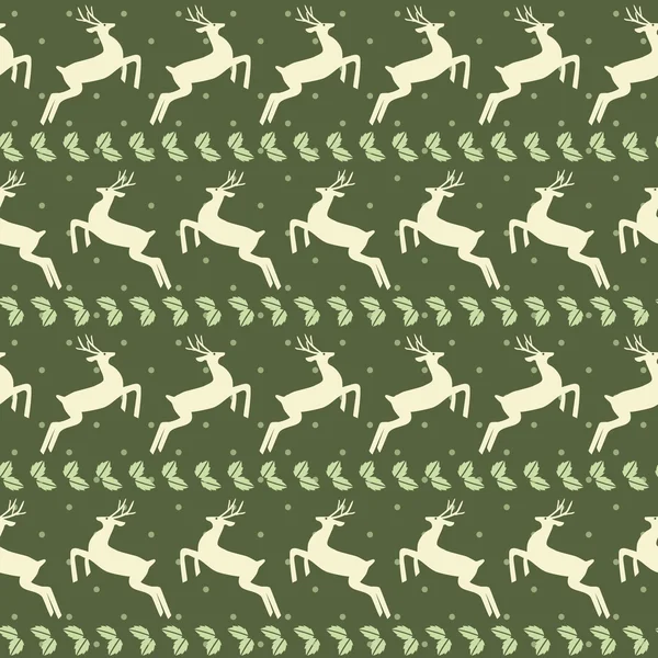 Ethnic Christmas seamless pattern with deer — Stock Photo, Image