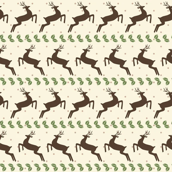 Ethnic Christmas seamless pattern with deer — Stock Photo, Image